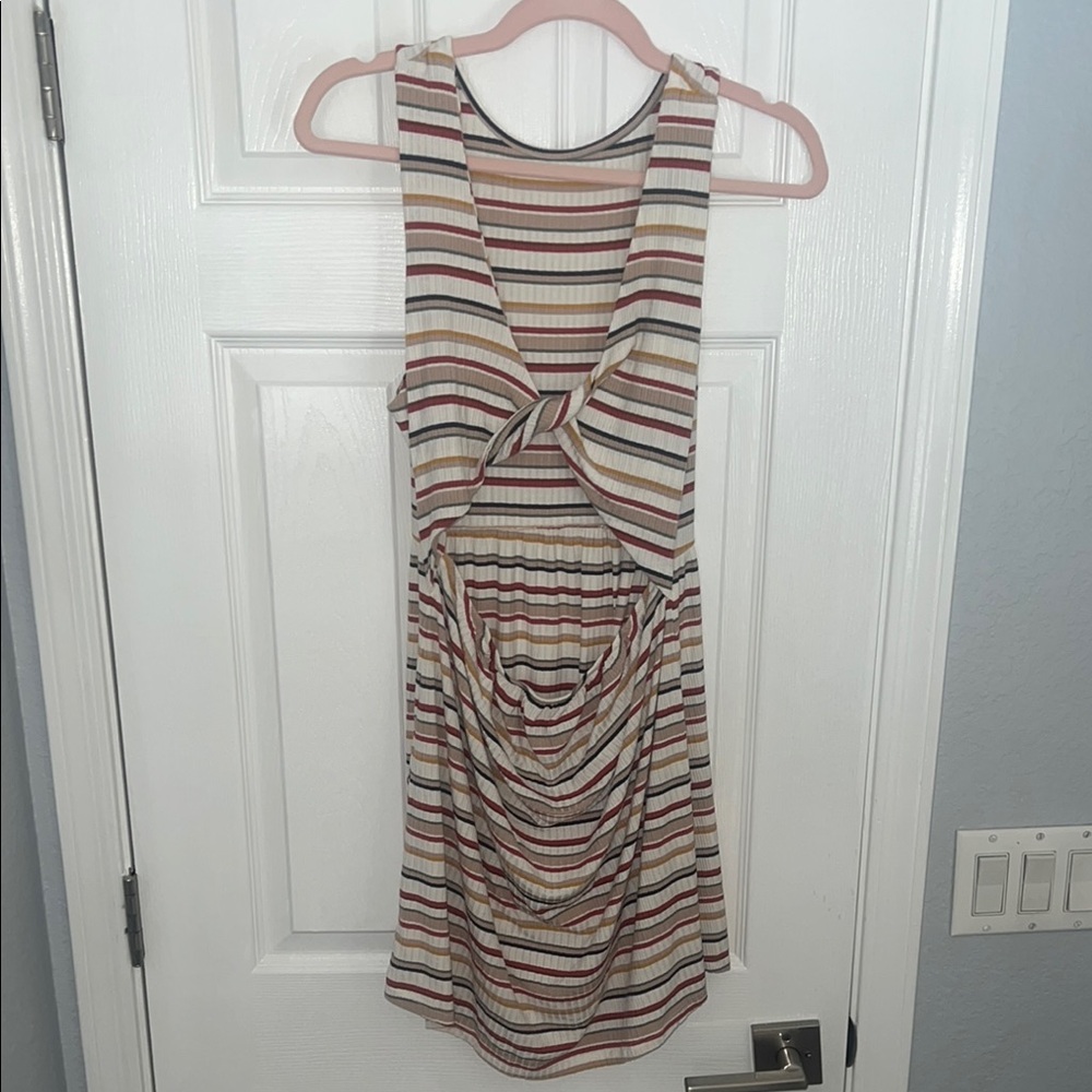 O’NEILL NWOT - Striped Sleeveless Dress with Knot Detail